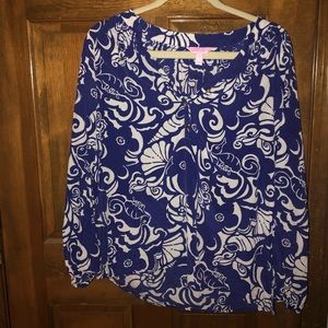LILLY PULITZER BLOUSE SIZE MEDIUM